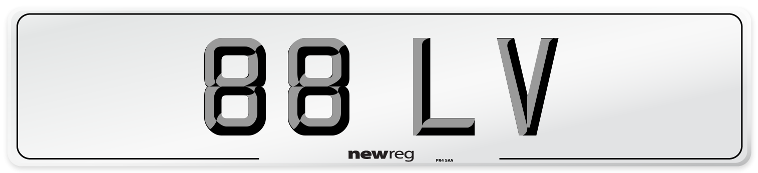 88 LV Number Plate from New Reg